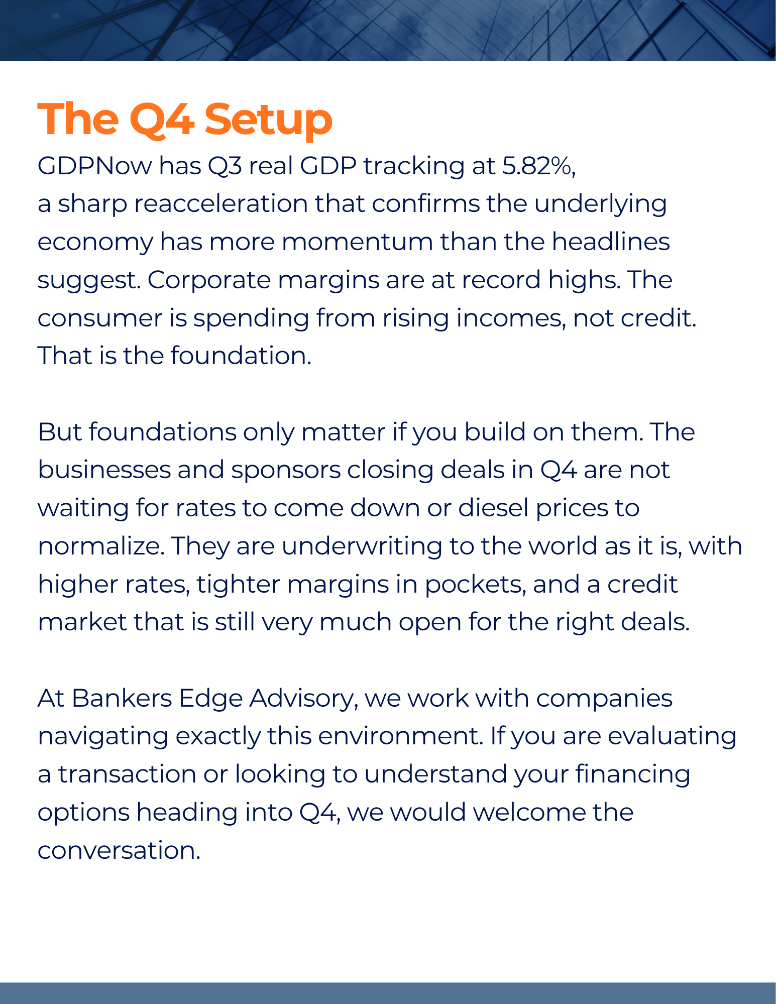 Q4 Outlook: The Fed is tightening. The economy is accelerating. Page 5 of 5